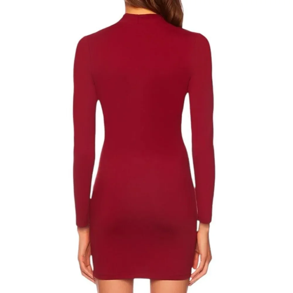 NEW Susana Monaco Diagonal Cut Out Mini‎ Dress in Black XLarge